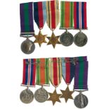 MILITARY MEDALS, CAMPAIGN MEDALS & GROUPS, A Palestine GSM and WW2 Group of 5 awarded to Private B