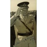 MILITARIA, 1st Viscount Montgomery of Alamein, Bernard Montgomery - A signed sepia-toned three-