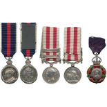 MILITARY MEDALS, MINIATURE MEDALS & GROUPS, Three Miniature Awards of Indian Interest, including: