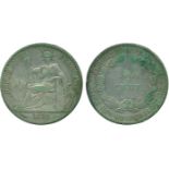 COINS, 錢幣, FRENCH COCHIN-CHINA, 法屬科晉, French Cochin-China 法屬科晉: Silver 50-Cents, 1879A (KM 6).