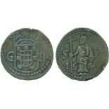 COINS, 錢幣, INDIA – PORTUGUESE, 印度 - 葡屬, Goa, Filipe III: Silver 2-Tangas, 1641, Obv arms and GA, Rev