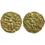 COINS, 錢幣, SRI LANKA (CEYLON), 斯里蘭卡, Chola Dynasty: Gold Stater, ND (840-1295 AD), Obv ruler