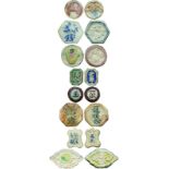 COINS, 錢幣, THAILAND, 泰國 ,Thailand: Porcelain Tokens (160), many varieties, many coloured.  As