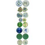 COINS, 錢幣, THAILAND, 泰國 ,Thailand: Porcelain Tokens (148), many varieties, many coloured.  As