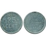 COINS, 錢幣, PLANTATION TOKENS, 種植園代用幣, Vereenigde Hevea Plantagen der Bila Landen, Sumatra: Steel