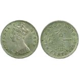 COINS, 錢幣, CHINA - HONG KONG, 中國 - 香港, Victoria: Silver 10-Cents, 1866, Hong Kong Mint (KM 6.5).