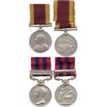 MEDALS, 中國 - 紀念章, Qing Dynasty 清朝 / Great Britain 英國: A Pair of Silver Campaign Medals, India