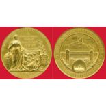 MEDALS, 中國 - 紀念章, Qing Dynasty 清朝 / Russia 俄羅斯, Nicholas II (1894-1917): Gold Medal, Construction of