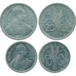 COINS, 錢幣, FRENCH INDO-CHINA, 法屬印度支那, French Indo-China 法屬印度支那: Aluminium Pattern 10-Cents and 20-