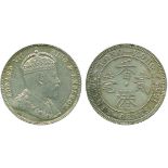 COINS, 錢幣, CHINA - HONG KONG, 中國 - 香港, Edward VII (1902-10): Silver 20-Cents, 1902 (KM 14; Ma