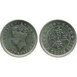 COINS, 錢幣, CHINA - HONG KONG, 中國 - 香港, George VI (1936-52): Nickel 5-Cents, 1941H (Ma C14; KM 22).