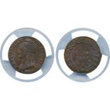 WORLD COINS, France, Directoire (1795-1799), Copper Décime, An 4A, Paris, Liberty head left, rev