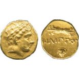 ANCIENT COINS, Greek, Kingdom of Macedon, Philip II (359-336 BC), Gold 1/12-Stater, mint of Pella,