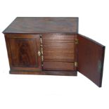 COIN AND OTHER CABINETS, A late 18th or early 19th Century Mahogany Coin Cabinet, 480mm wide x 330mm