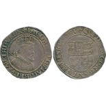 BRITISH COINS, James I, Silver Shilling, third coinage (1619-1625), sixth crowned bust right with