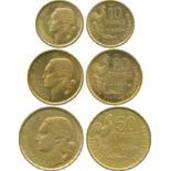 FRENCH COINS, Essais and Piedforts, Fourth Republic, Cupro-aluminium Essai 50-Francs, 20-Francs