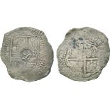WORLD COINS, Bolivia, Philip IV (1621-1665), Silver “Cob” 8-Reales, Potosi mint (1651-1652), crown