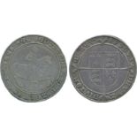 BRITISH COINS, Edward VI (1547-1553), Silver Crown, 1553, 3 struck over 2, Fine Silver issue, king