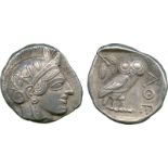 ANCIENT COINS, Greek, Attica, Athens (c.449-415 BC), Silver Tetradrachm, head of Athena facing