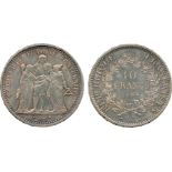 FRENCH COINS, Essais and Piedforts, Fifth Republic, Silver Essai 10-Francs, 1964, Hercules type,