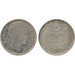 FRENCH COINS, Essais and Piedforts, Third Republic, Silvered-bronze Essai 5-Francs, 1933, by
