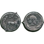ANCIENT COINS, Greek, Sicily, Syracuse, Deinomenid Tyranny (485-466 BC), Silver Tetradrachm,
