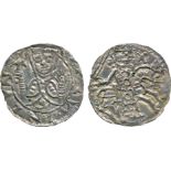 WORLD COINS, Denmark, Eric Emune (1134-1137), Base Silver Denar, facing bust with sceptre in hand