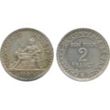 FRENCH COINS, Essais and Piedforts, Third Republic, Silver Essai 2-Francs, 1920, by Domard, obv