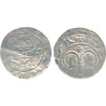 WORLD COINS, Germany, German Mediæval, Goslar, Heinrich IV, Silver Pfennig, facing crowned bust with