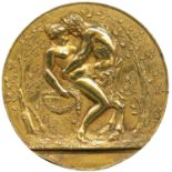 WORLD COMMEMORATIVE MEDALS, Art Medals, Italy, An Amorous Satyr and Nymphe, 18th Century Circular