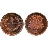 WORLD COINS, British North Borneo, Victoria, Bronze ½-Cent 1886 H, Heaton mint, denomination