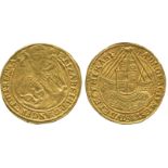 BRITISH COINS, Elizabeth I (1558-1603), Gold Angel, fifth issue, St Michael slaying dragon, inner