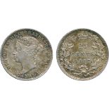 WORLD COINS, Canada, Victoria, Silver 25-Cents, 1887, crowned head left, rev denomination and date