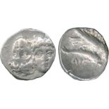 ANCIENT COINS, Greek, Black Sea Region, Moesia, Istros (c.400-350 BC), Silver Drachm, two young male