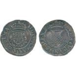 BRITISH COINS, James I, Silver Halfgroat, third coinage, larger crowned rose, beaded inner and outer