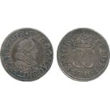 BRITISH COINS, Charles I, Silver Pattern Half-Groat, by Nicholas Briot, bare head bust in ruff