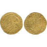 BRITISH COINS, Charles I, Gold Half-Unite or Double-Crown, Tower Mint, group B, class II, bust 2a,