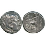 ANCIENT COINS, Greek, Kingdom of Macedon, Alexander III, The Great (336-323 BC), Silver Tetradrachm,