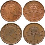 WORLD COINS, Denmark, Frederik VII (1848-1863), Proof Rigsbankskilling, 1853 VS (H 12c; Sieg 4; KM