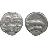 ANCIENT COINS, Greek, Black Sea Region, Moesia, Istros (c.400-350 BC), Silver Drachm, two young male