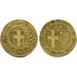 BRITISH COINS, Commonwealth (1649-1660), Gold Unite, 1651, English shield within laurel and palm