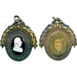 COMMEMORATIVE MEDALS, British Historical Medals, London Pitt Club, Oval Gilt-silver Badge, c.1810,