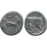 ANCIENT COINS, Greek, Sicily, Gela (c.480/75-475/70 BC), Silver Tetradrachm, charioteer wearing a