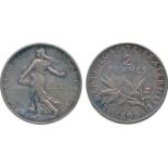 FRENCH COINS, Essais and Piedforts, Third Republic, Silver Piedfort 2-Francs, 1898, by Roty, Semeuse