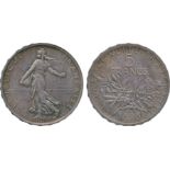 FRENCH COINS, Essais and Piedforts, Third Republic, Silver Essai 5-Francs, 1898, matt finish, by