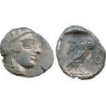 ANCIENT COINS, Greek, Attica, Athens (c.449-415 BC), Silver Tetradrachm, head of Athena facing