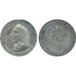 BRITISH 18th CENTURY TOKENS, George Barker, White Metal Penny, 1800, obv bust in profile left,