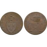 BRITISH 18th CENTURY TOKENS, Michael Apsey, Copper Halfpenny, obv shield of arms of Bury St Edmunds,