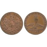 BRITISH 18th CENTURY TOKENS, Barnet Guest, Copper Halfpenny, 1795, obv Royal Arms, Supporters and