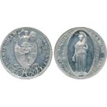 BRITISH 18th CENTURY TOKENS, George Hollington Barker, White Metal Halfpenny, 1797, obv shield of